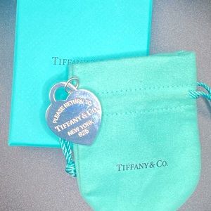 Tiffany & Co Heart Tag Pendant / Charm in Sterling Silver